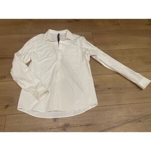 Lululemon New Venture Long Sleeve Button Down Shirt White Size M LM3DJPS